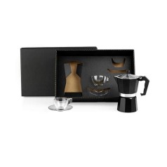 Kit Café com Cafeteira Italiana e Xícaras Personalizado