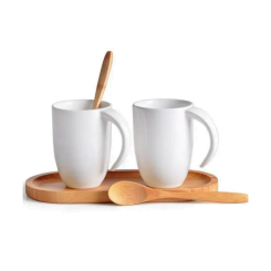 Kit Café/Chá com Canecas e Bandeja Personalizado