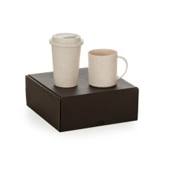 Kit Copo e Caneca em Fibra de Bambu Personalizado 