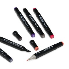 Kit Canetas Marcadoras Pontas Duplas 30 Cores