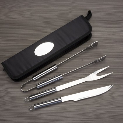 Kit Churrasco 3 Peças em Estojo de Nylon Personalizado