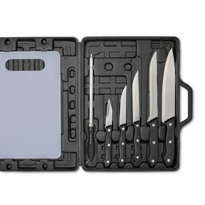 Kit Churrasco Personalizado com 7 Peças em inox Kit Churrasco Personalizado com 7 Peças em inox