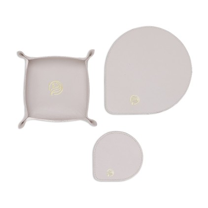 Kit Escritório Moderno em Couro Personalizado