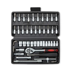 Kit Ferramenta 45 Peças com Catraca Profissional