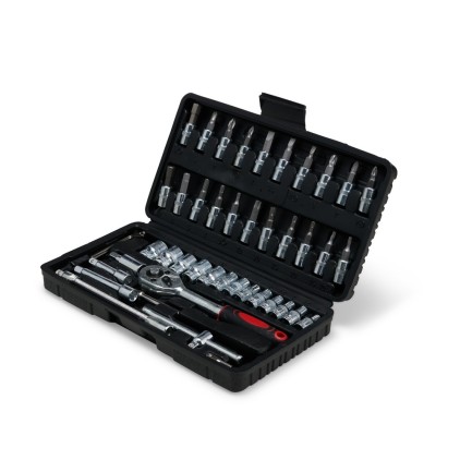 Kit Ferramenta 45 Peças com Catraca Profissional