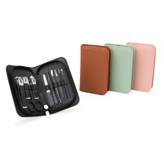 Kit Manicure em Estojo de Couro Sintético Personalizado