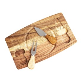 Kit Queijo 3 Peças com Estojo  Papel Kraft Personalizado