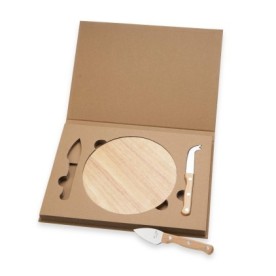 Kit Queijo 3 Peças com Estojo Kraft Personalizado