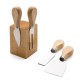 Kit Queijo com Suporte Magnético de Bambu Personalizado