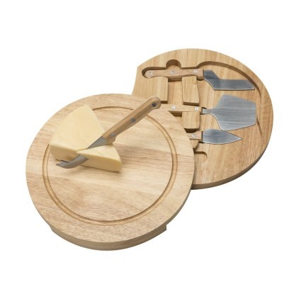 Kit Queijo com Tábua em Madeira Personalizado