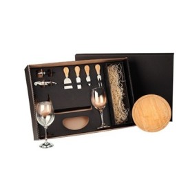 Kit Queijo e Vinho 9 Peças Personalizado