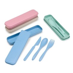 Kit Talheres em Fibra de Trigo Personalizado