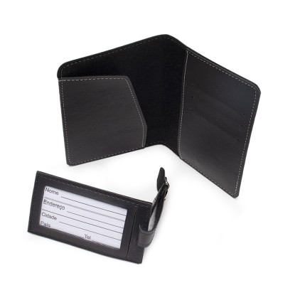 Kit Viagem Bidins em Couro Sintético Personalizado