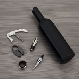Kit Vinho 5 Peças Formato de Garrafa Personalizado