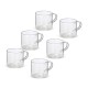Kit 6 Xícaras de Vidro Borossilicato Personalizada