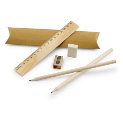 Kit de Escrita 5 Peças com Bolsa Kraft Personalizado