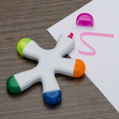 Marca Texto 5 Cores com Formato Splash Personalizado