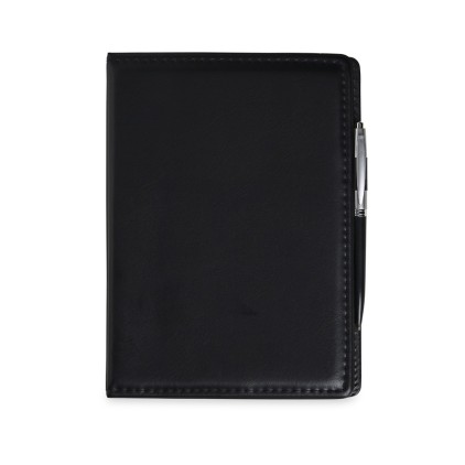 Kit Anotações com Caneta em Couro Sintético Personalizado