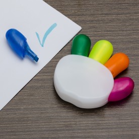 Marca Texto Plástico Formato Mão Personalizado