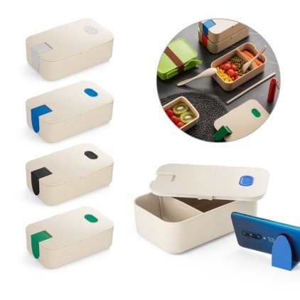 Marmita Fibra de Bambu com Suporte Celular Personalizada