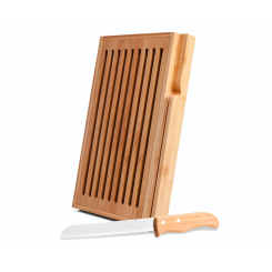 Kit Migalheira em Bambu com Faca Personalizado