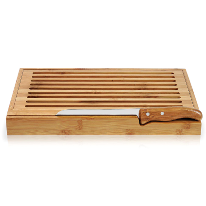 Kit Migalheira em Bambu com Faca Personalizado