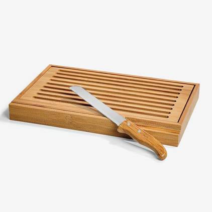 Kit Migalheira em Bambu com Faca Personalizado