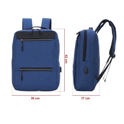 Mochila de Nylon USB 21L Personalizada