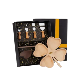 Petisqueira Trevo em Bambu Personalizada