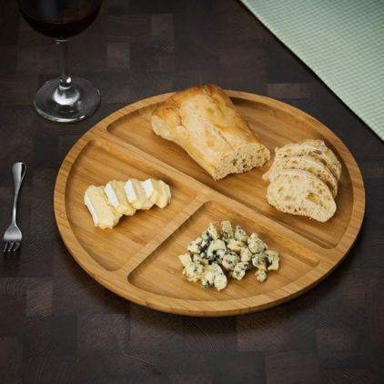 Petisqueira Bambu com 3 Divisórias Média Personalizada