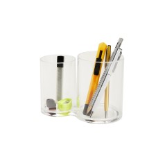 Porta Caneta Duplo de Acrílico Personalizado