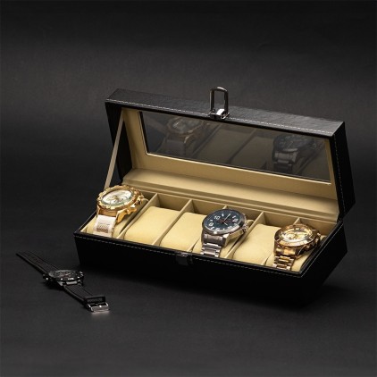 Porta-Relógios Personalizado em Couro