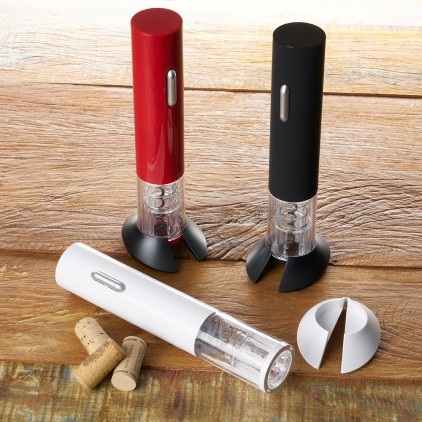 Saca-Rolhas Elétrico com Suporte Cortador Personalizado