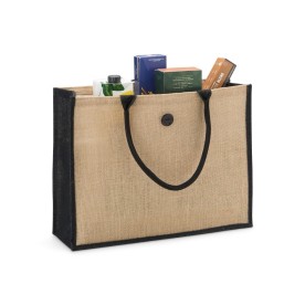 Sacola de Juta com Botão Personalizada