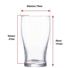 Copo American Pint de Vidro Personalizado