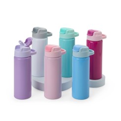 Garrafa Alumínio 600ml com Bico Flexível Personalizada