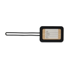 Tag Identificador de Bagagem Bambu/Silicone Personalizado