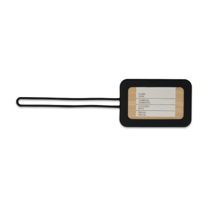 Tag Identificador de Bagagem Bambu/Silicone Personalizado