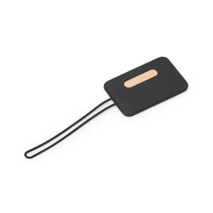 Tag Identificador de Bagagem Bambu/Silicone Personalizado