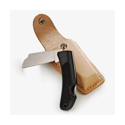 Canivete Inox 3" Cabo Emborrachado e Bainha Personalizado