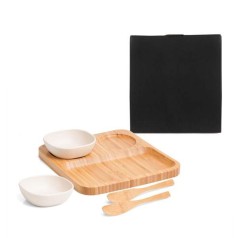 Kit para Petiscos e Patês em Bambu Personalizado