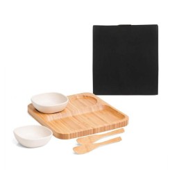 Kit para Petiscos e Patês em Bambu Personalizado