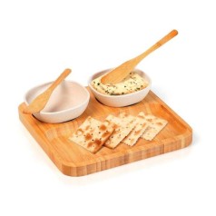 Kit para Petiscos e Patês em Bambu Personalizado