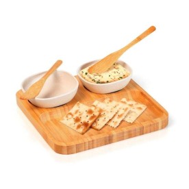 Kit para Petiscos e Patês em Bambu Personalizado