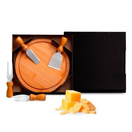 Conjunto para Queijo em Bambu Personalizado
