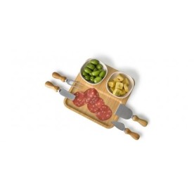 Kit Petiscos e Patês em Bambu Personalizado
