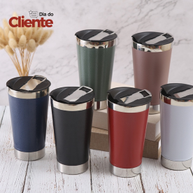Copo Térmico de Inox com Abridor Personalizado