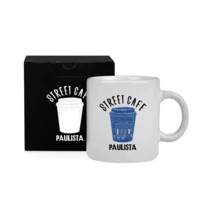 Caneca de Cerâmica Branca com Caixa Personalizada
