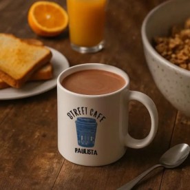 Caneca de Cerâmica Branca com Caixa Personalizada