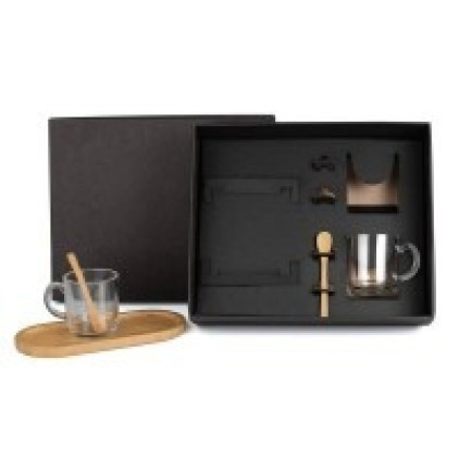 Kit Para Café Preto -5 Pçs com Personalização